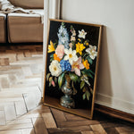 Floral 1031 Canvas Art 60 x 40 cm / Black