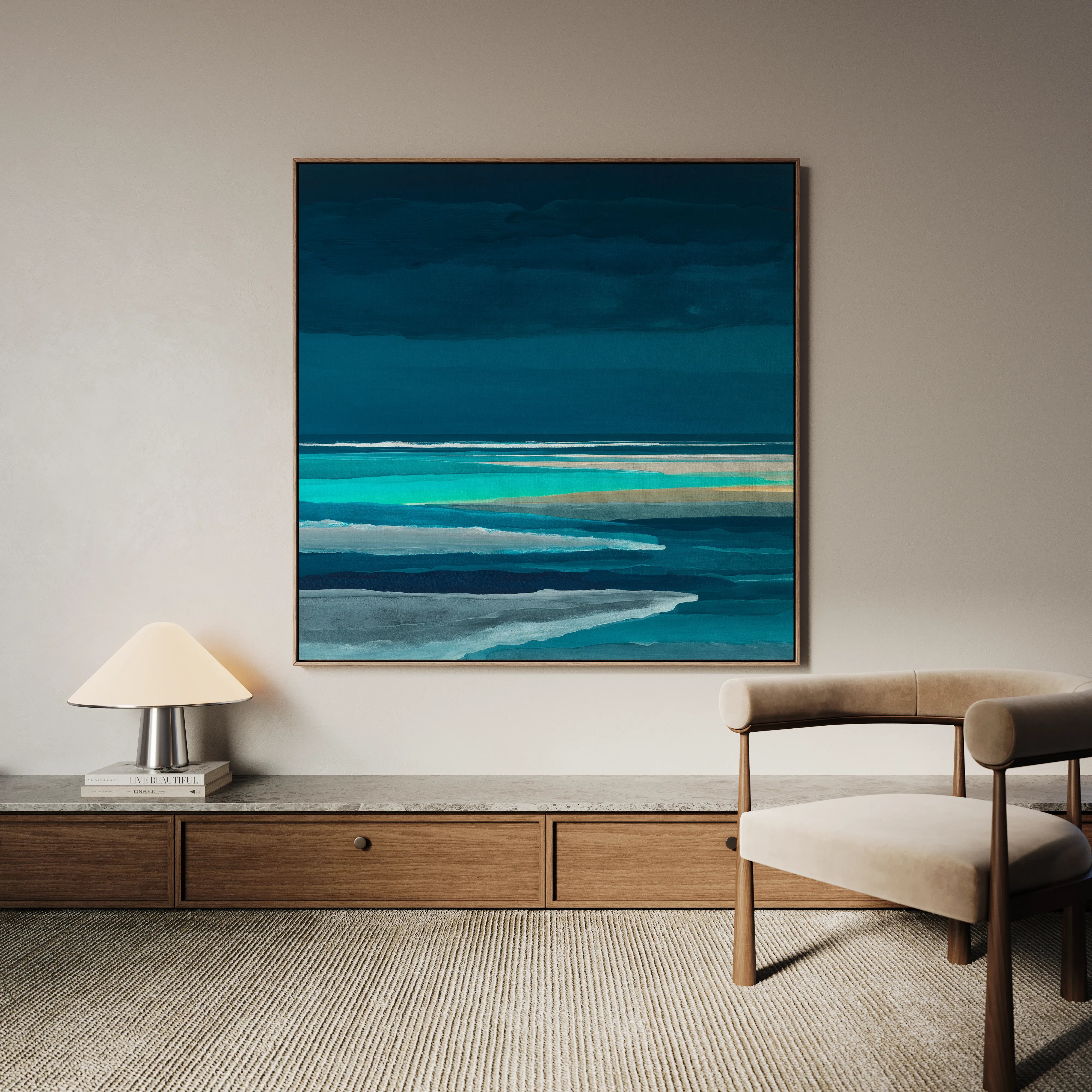 Abstract 1032 Canvas Art 60 x 60 cm / Black