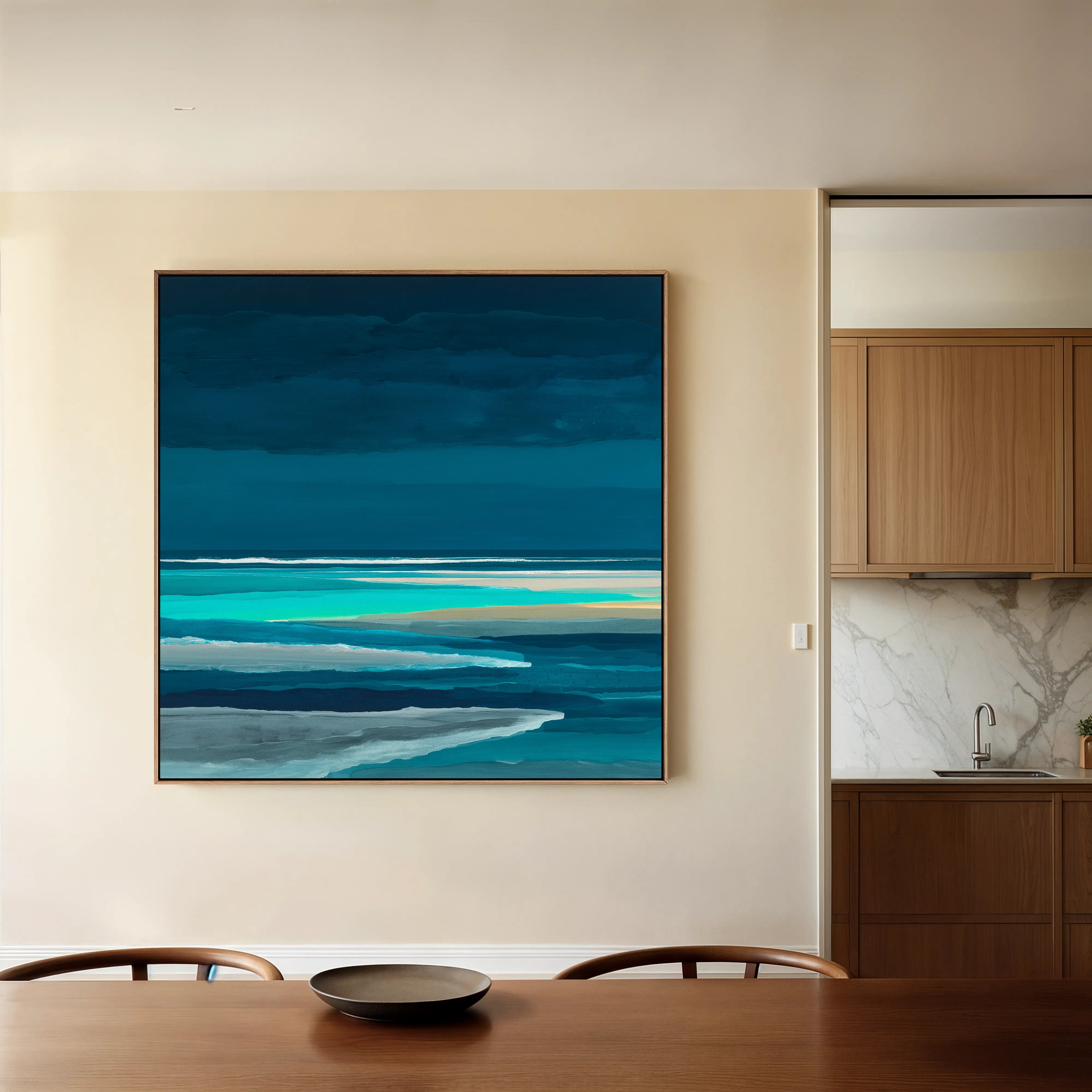 Abstract 1032 Canvas Art 60 x 60 cm / Black