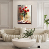 Floral 1032 Canvas Art 60 x 40 cm / Black
