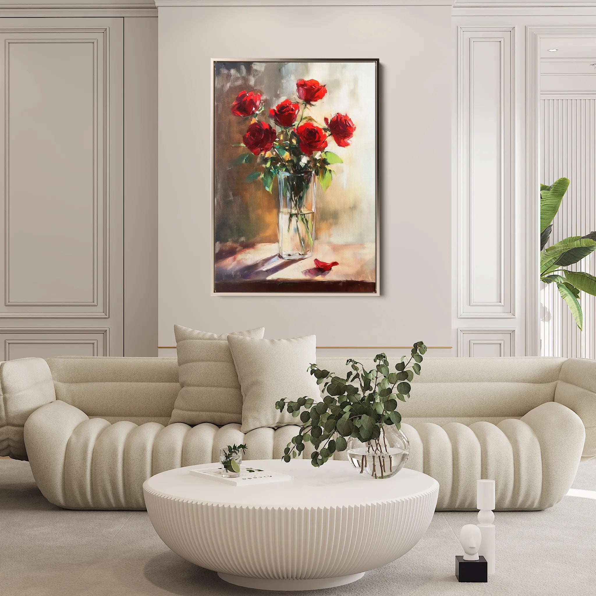 Floral 1032 Canvas Art 60 x 40 cm / Black