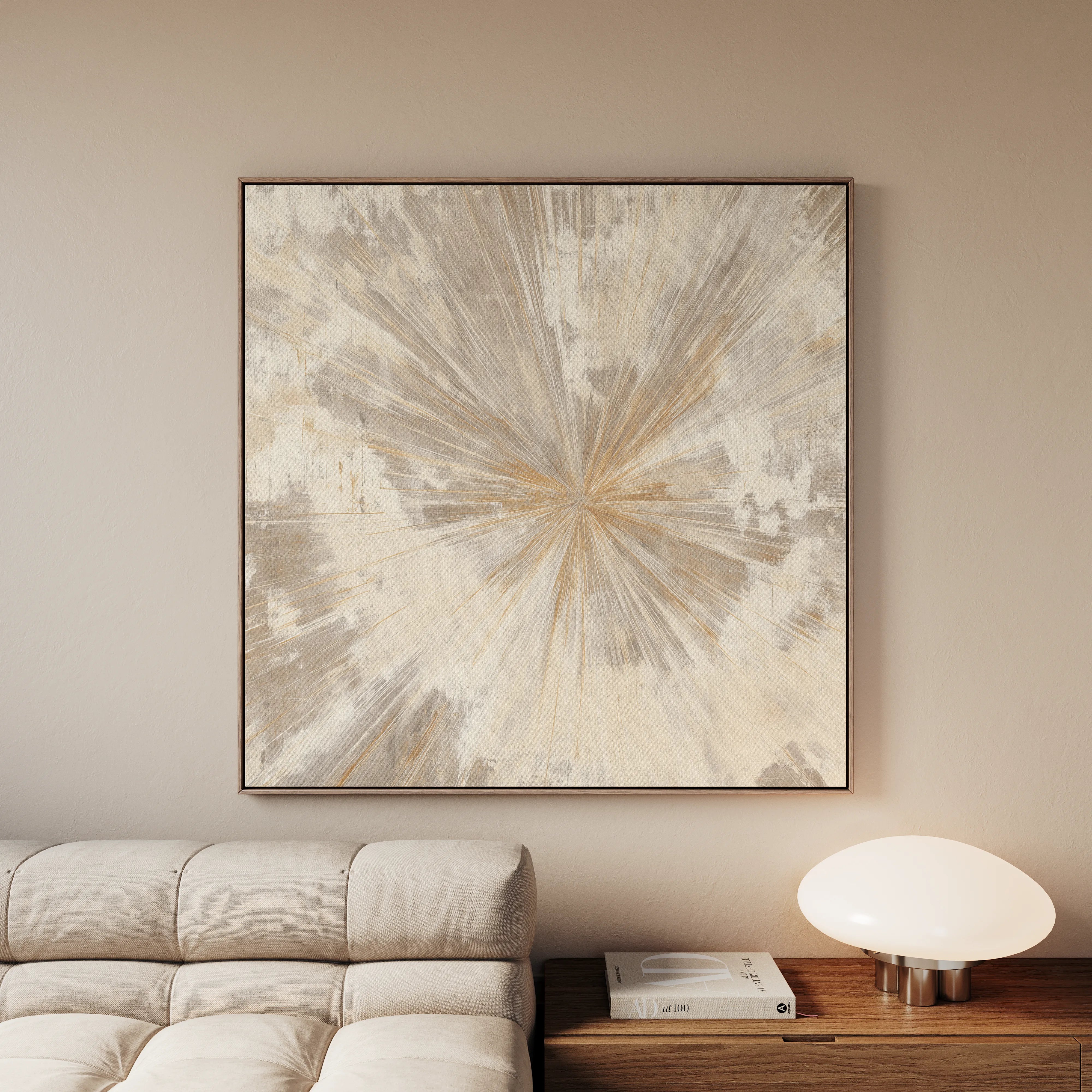 Abstract 1033 Canvas Art 60 x 60 cm / Black