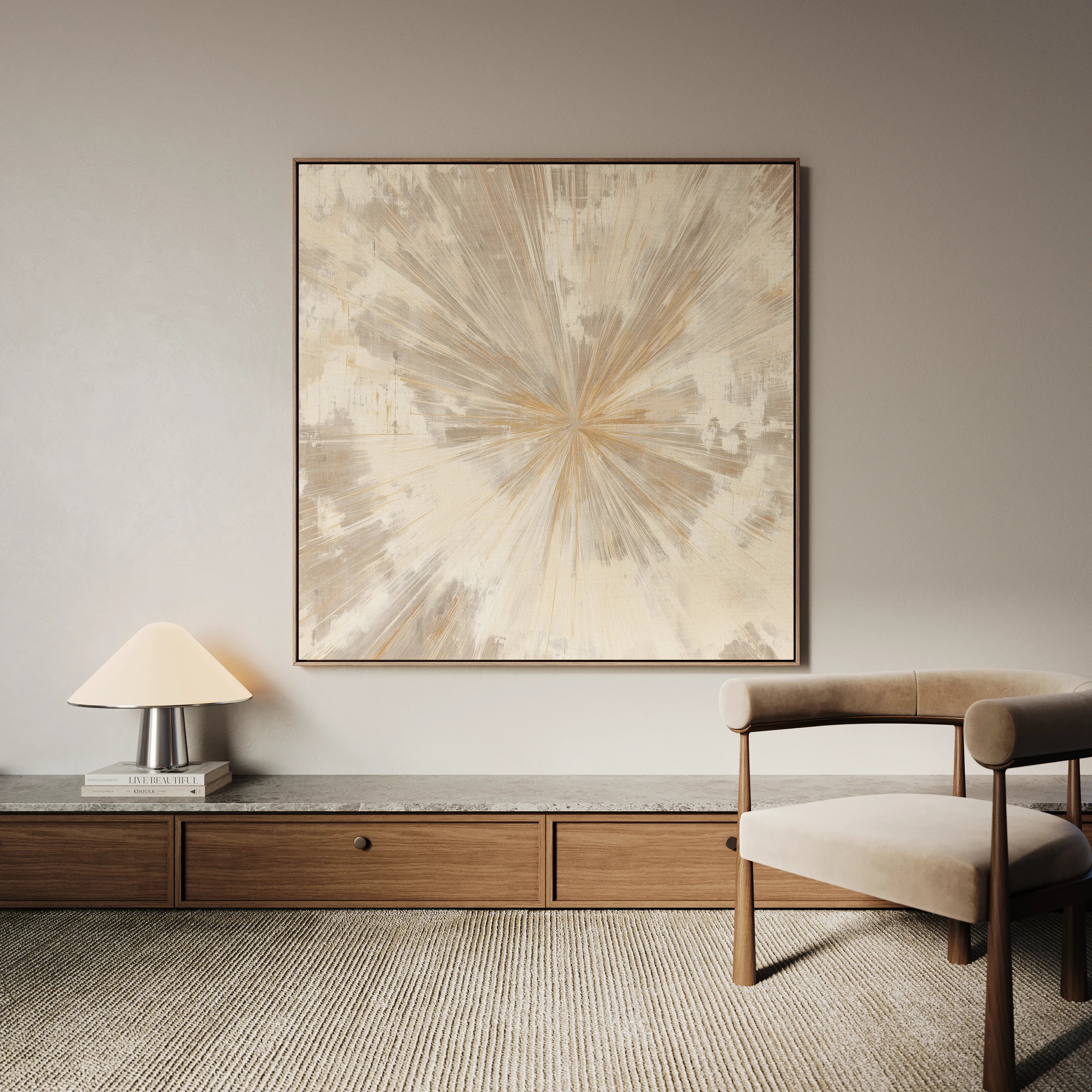 Abstract 1033 Canvas Art 60 x 60 cm / Black