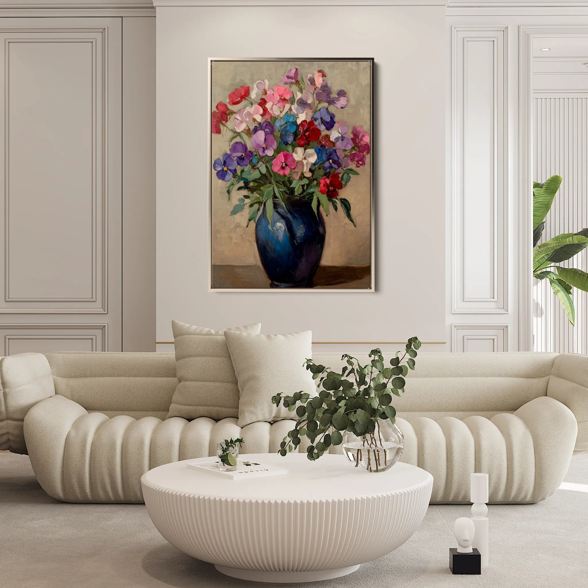 Floral 1033 Canvas Art 60 x 40 cm / Black