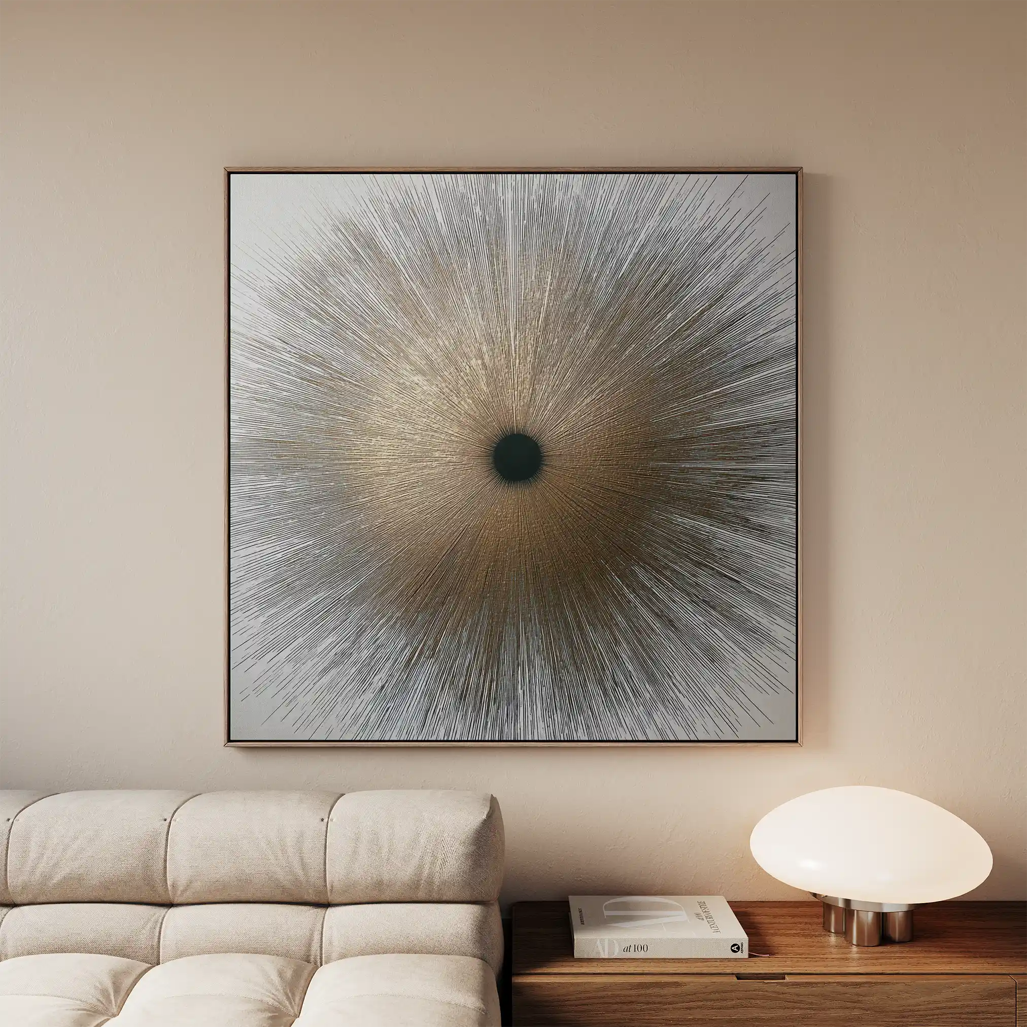 Abstract 1034 Canvas Art 60 x 60 cm / Black
