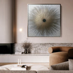 Abstract 1034 Canvas Art 60 x 60 cm / Black