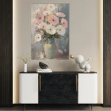 Floral 1034 Canvas Art 60 x 40 cm / Black