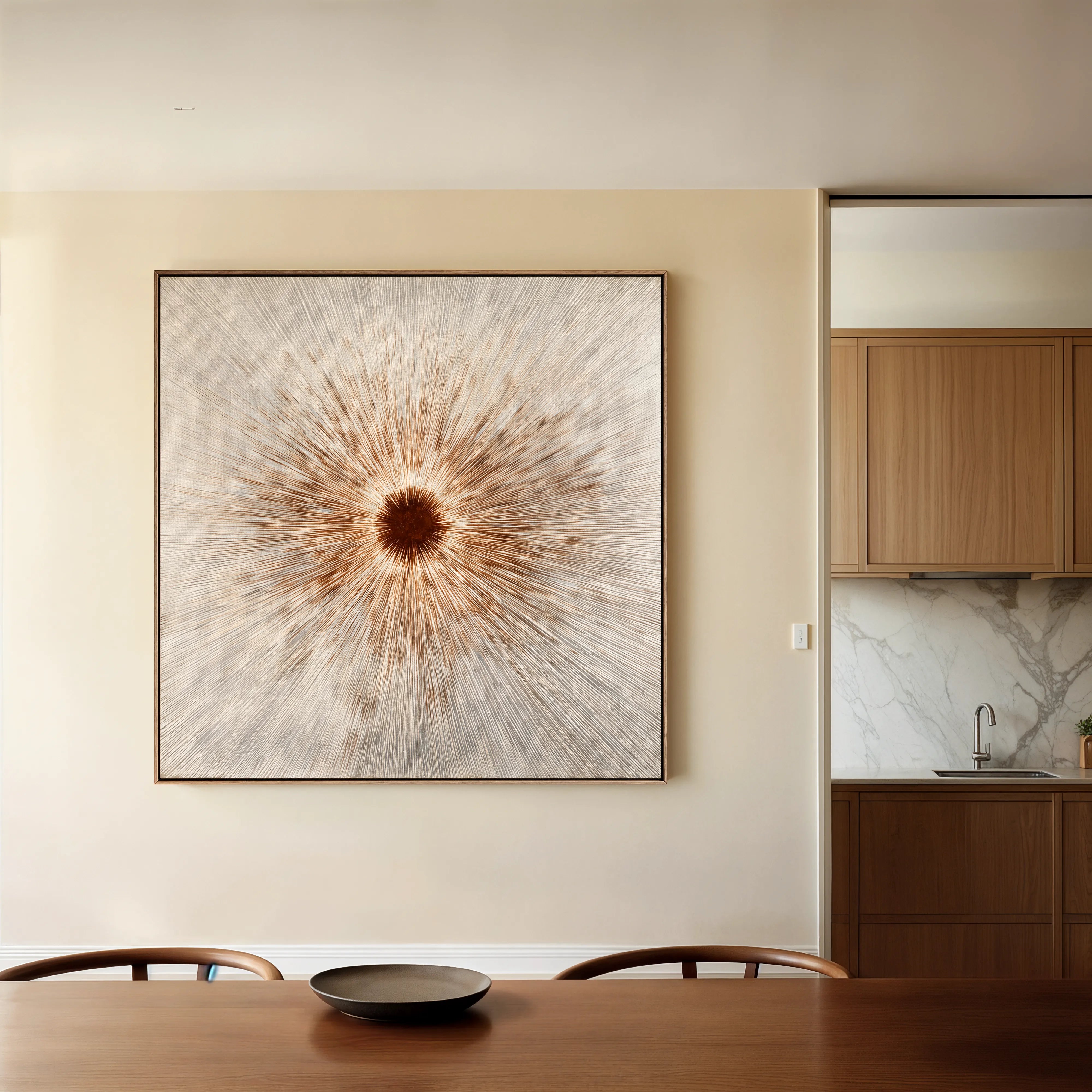 Abstract 1035 Canvas Art 60 x 60 cm / Black