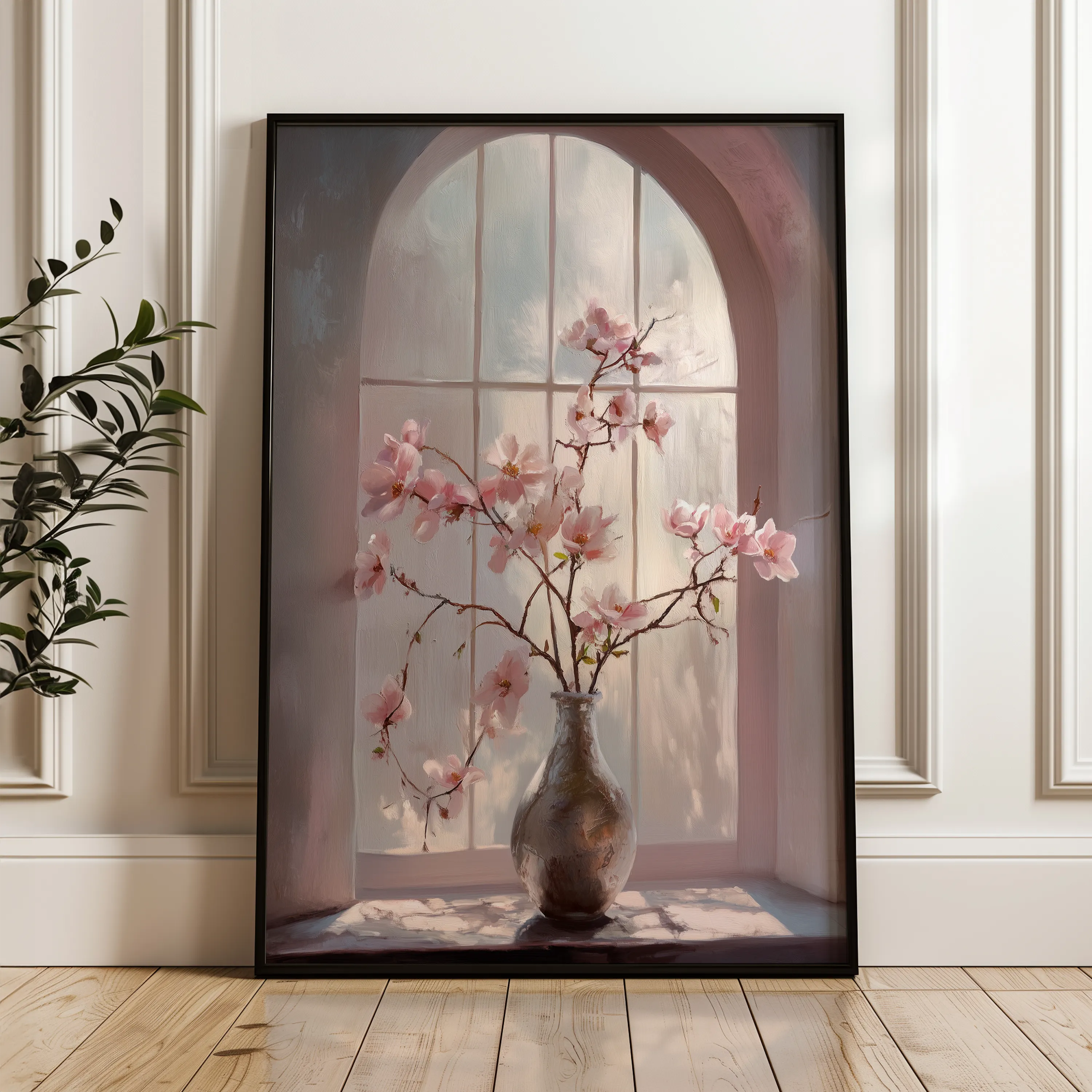 Floral 1035 Canvas Art 60 x 40 cm / Black