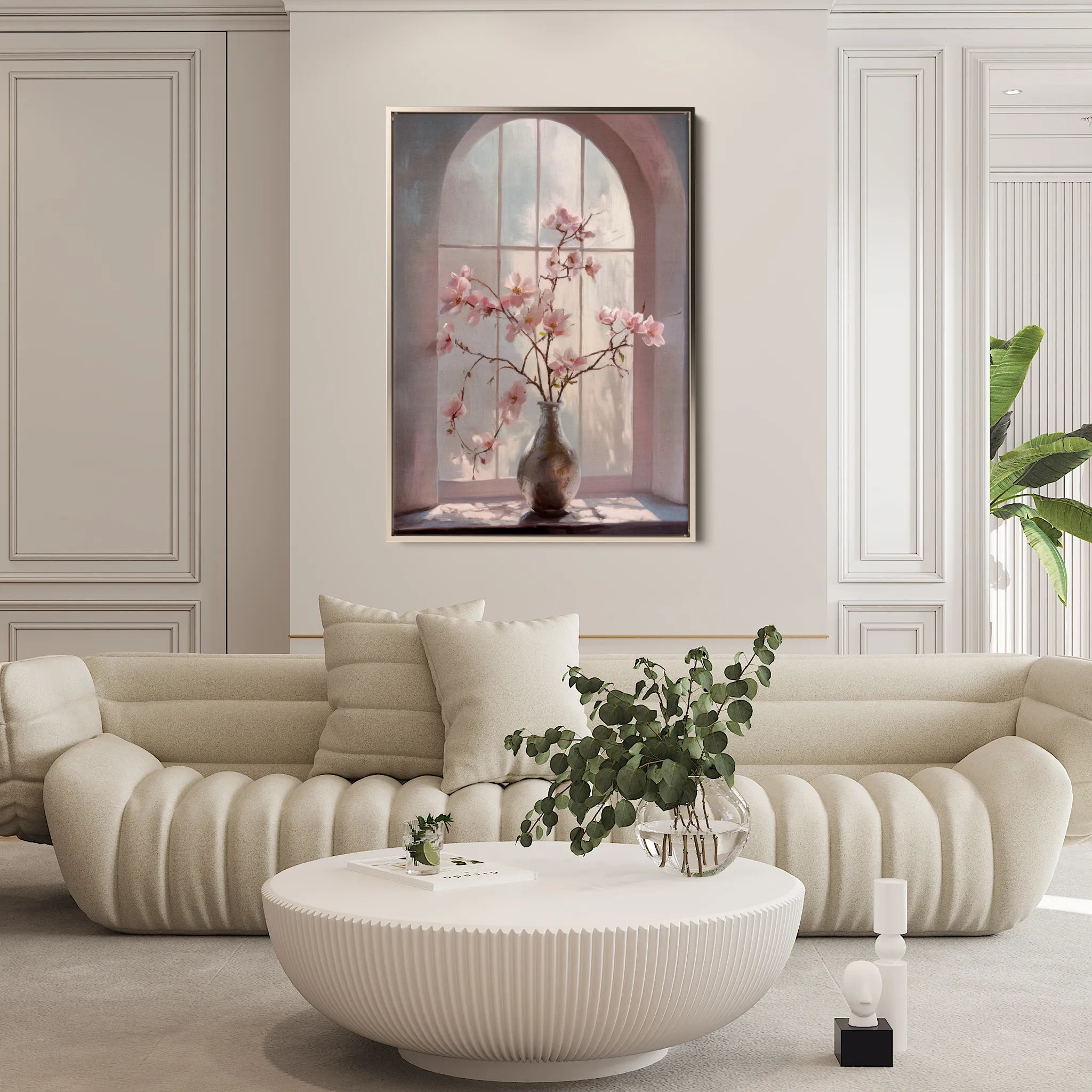 Floral 1035 Canvas Art 60 x 40 cm / Black