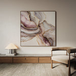Abstract 1036 Canvas Art 60 x 60 cm / Black