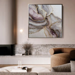 Abstract 1036 Canvas Art 60 x 60 cm / Black