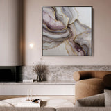 Abstract 1036 Canvas Art 60 x 60 cm / Black