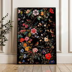 Floral 1036 Canvas Art 60 x 40 cm / Black