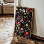 Floral 1036 Canvas Art 60 x 40 cm / Black