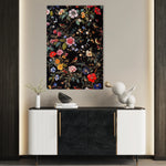 Floral 1036 Canvas Art 60 x 40 cm / Black