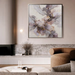 Abstract 1037 Canvas Art 60 x 60 cm / Black