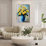 Floral 1037 Canvas Art 60 x 40 cm / Black