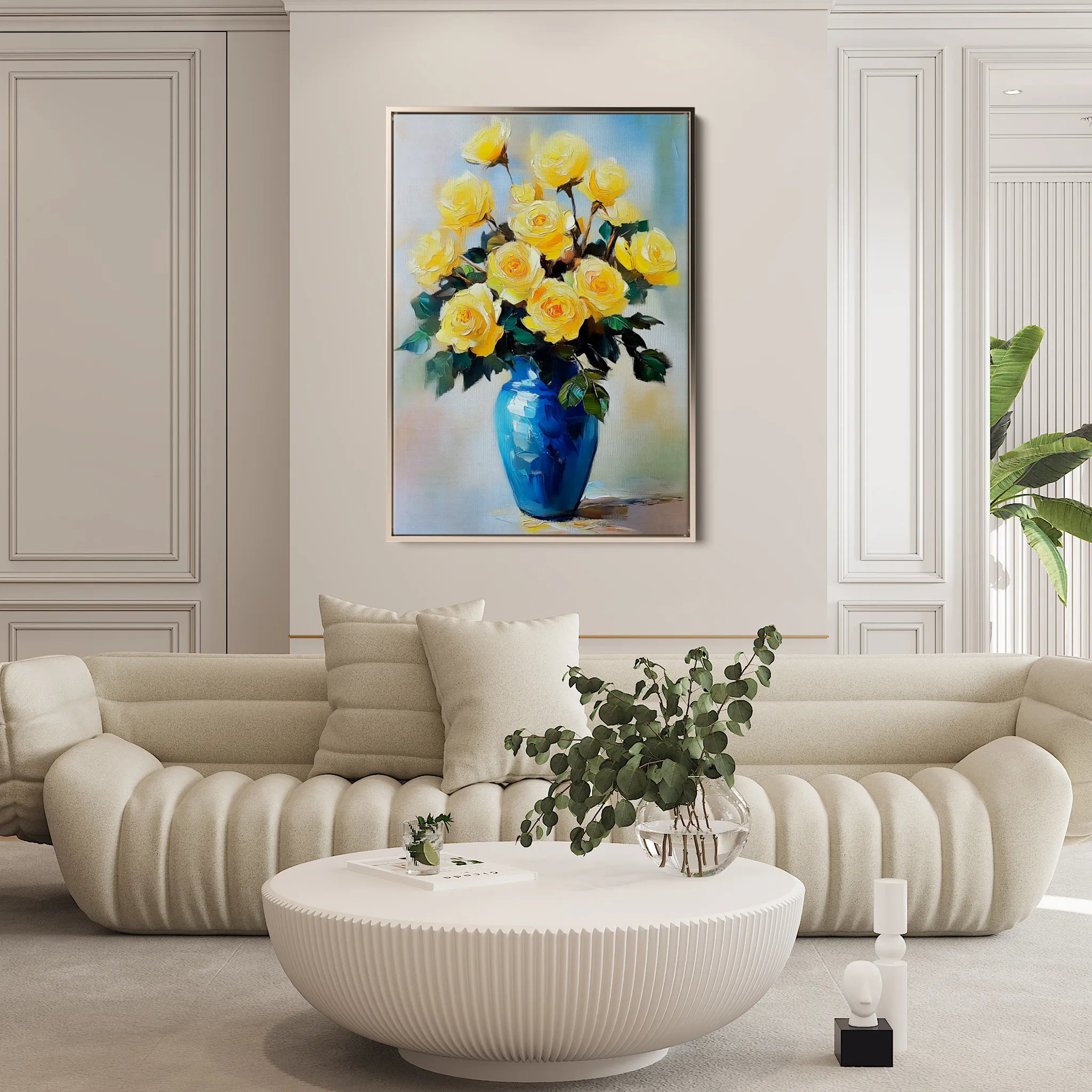 Floral 1037 Canvas Art 60 x 40 cm / Black