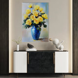 Floral 1037 Canvas Art 60 x 40 cm / Black