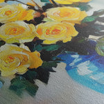 Floral 1037 Canvas Art 60 x 40 cm / Black