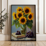 Floral 1038 Canvas Art 60 x 40 cm / Black