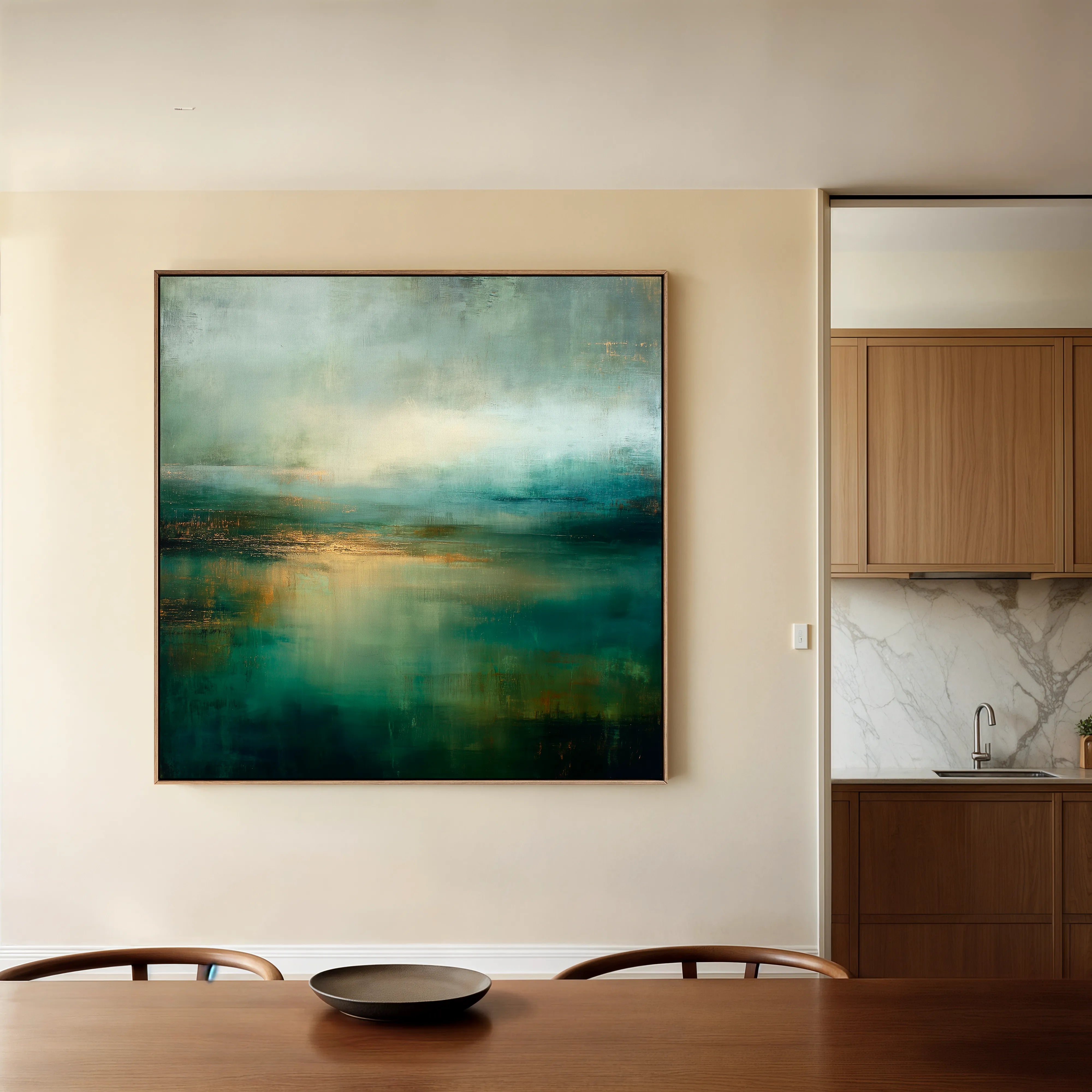 Abstract 1039 Canvas Art 60 x 60 cm / Black