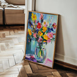Floral 1039 Canvas Art 60 x 40 cm / Black