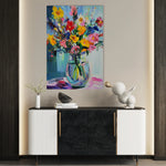 Floral 1039 Canvas Art 60 x 40 cm / Black