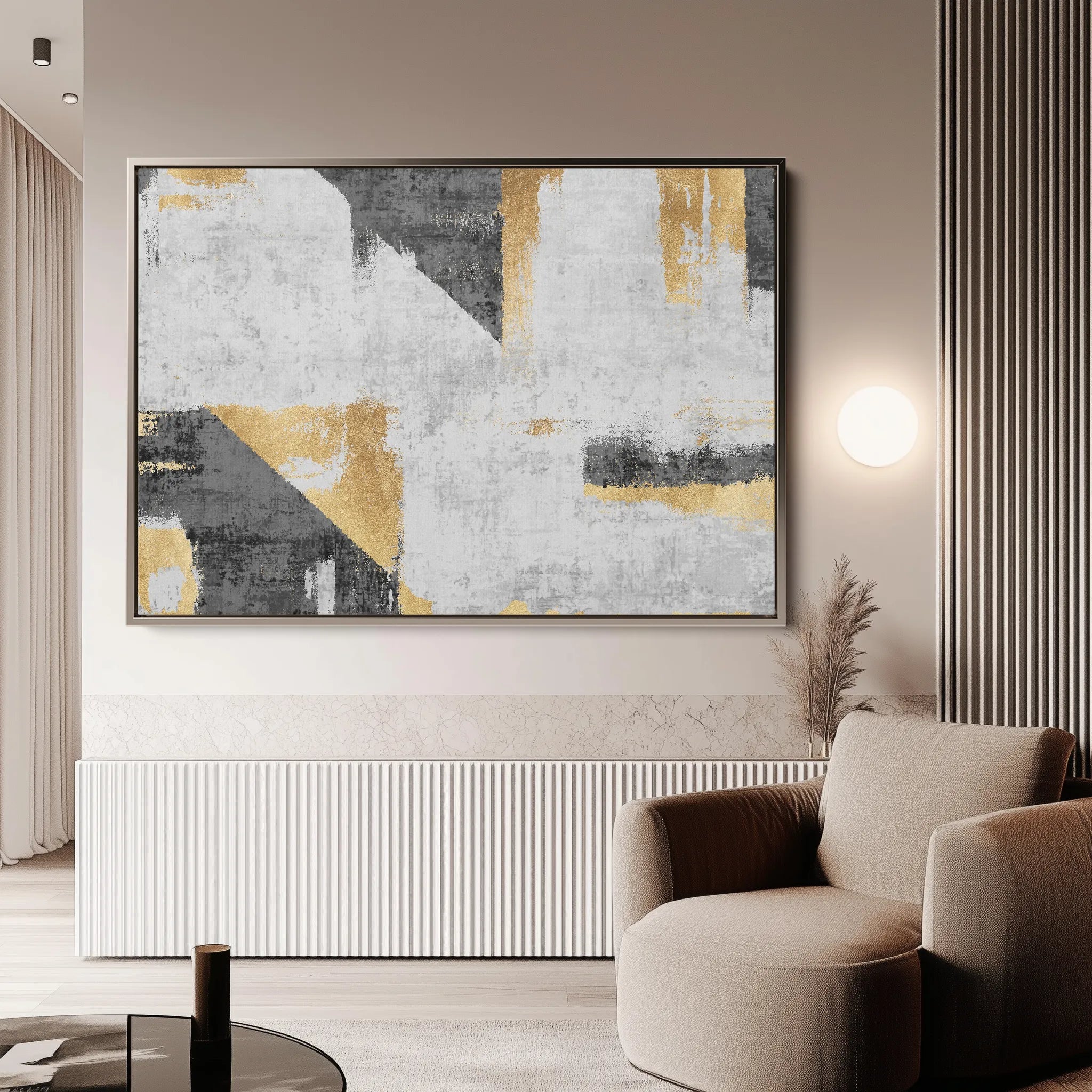 Abstract 104 Canvas Art 60 x 40 cm / Black