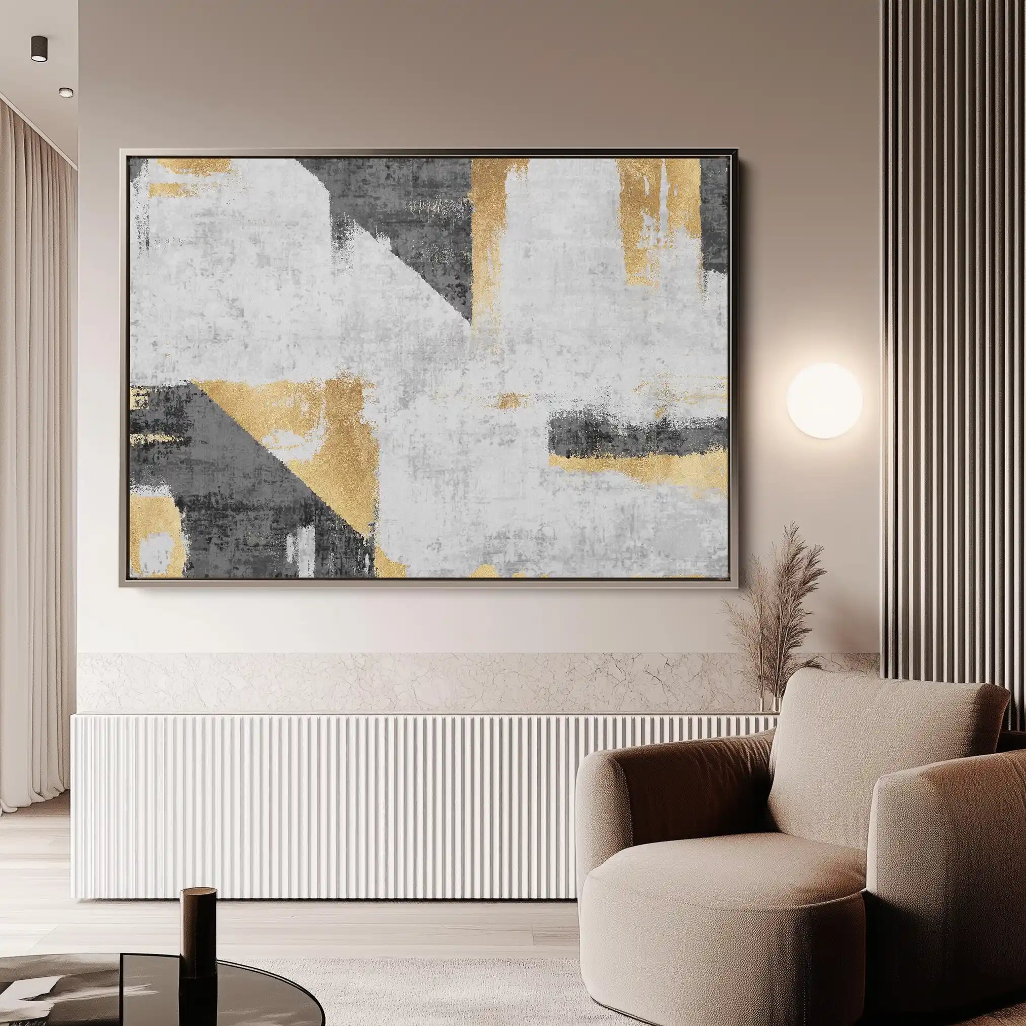 Abstract 104 Canvas Art 60 x 40 cm / Black