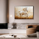 Horses 104 Canvas Art 60 x 40 cm / Black