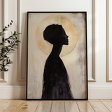 Portrait 104 Canvas Art 60 x 40 cm / Black