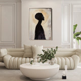 Portrait 104 Canvas Art 60 x 40 cm / Black