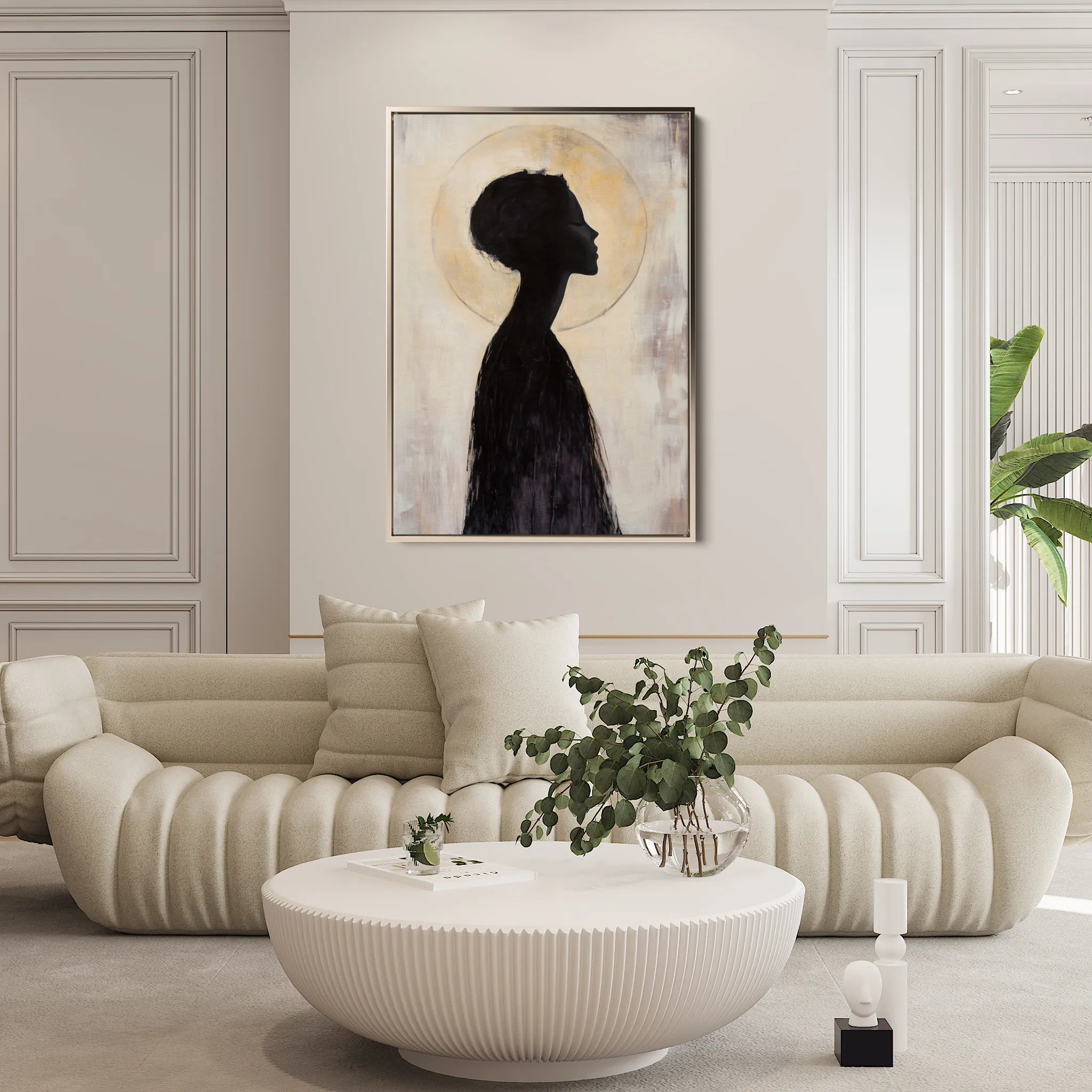 Portrait 104 Canvas Art 60 x 40 cm / Black