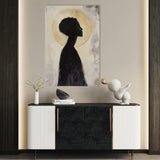 Portrait 104 Canvas Art 60 x 40 cm / Black
