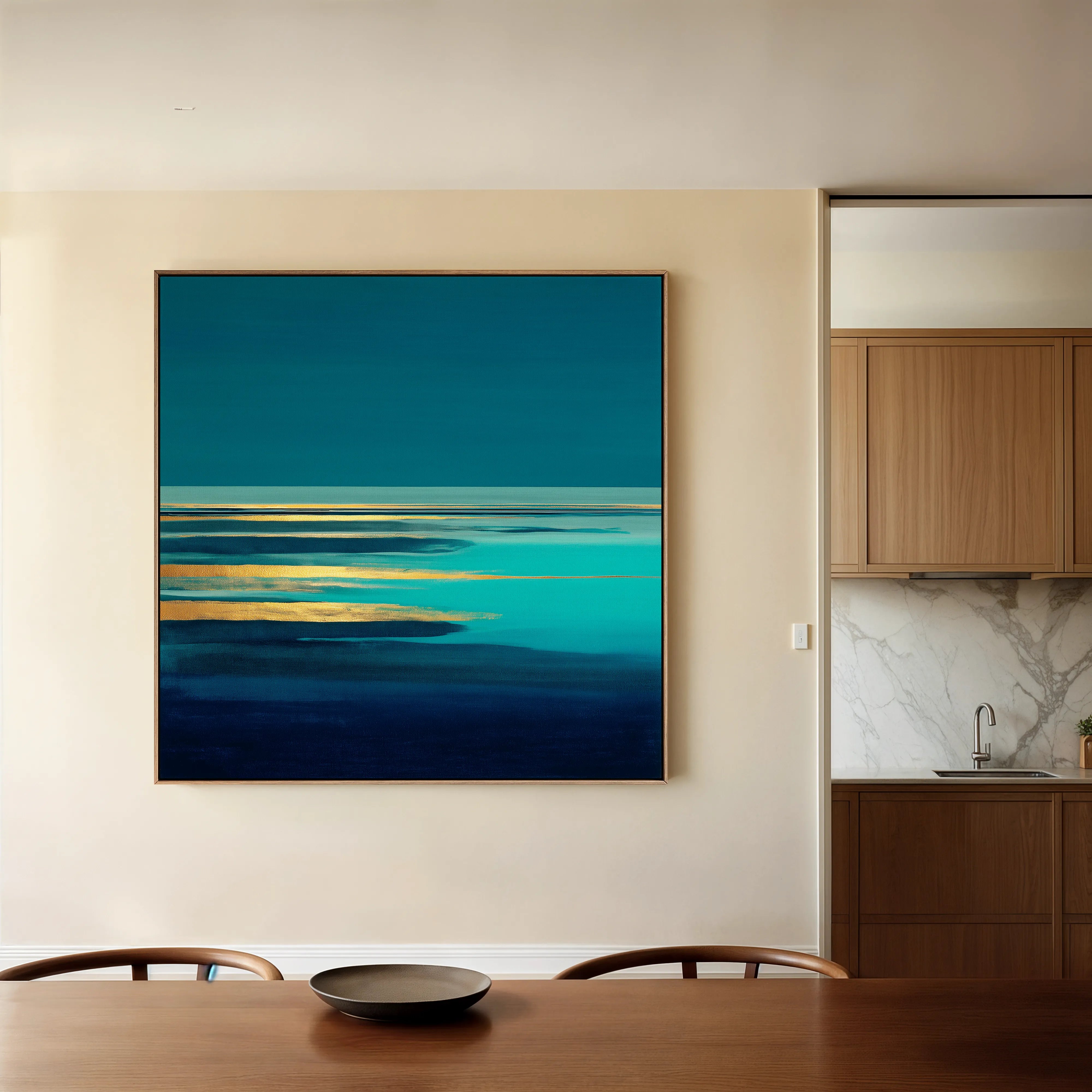 Abstract 1040 Canvas Art 60 x 60 cm / Black