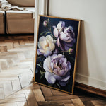 Floral 1041 Canvas Art 60 x 40 cm / Black