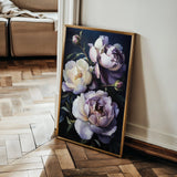 Floral 1041 Canvas Art 60 x 40 cm / Black