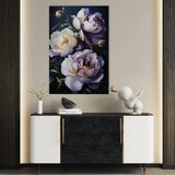 Floral 1041 Canvas Art 60 x 40 cm / Black