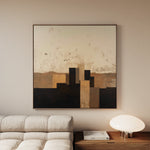 Abstract 1042 Canvas Art 60 x 60 cm / Black