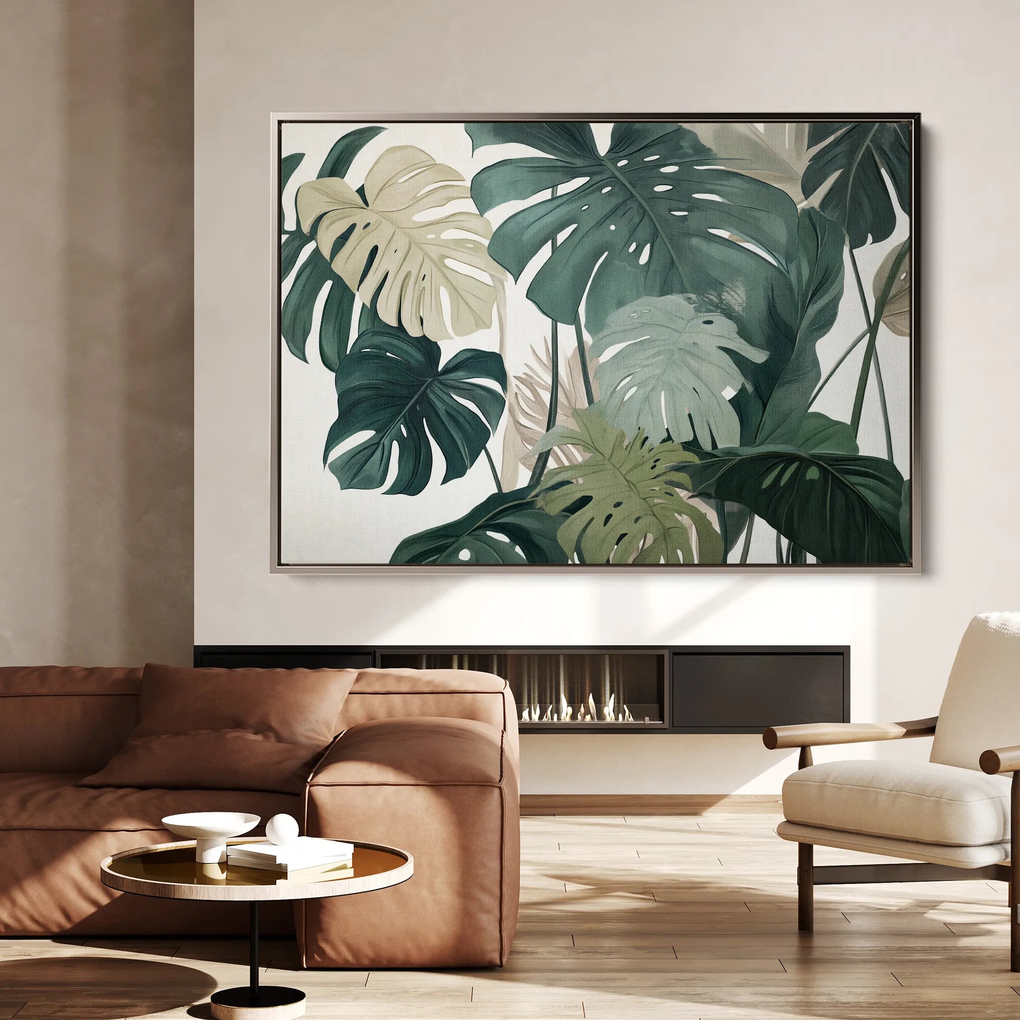Floral 1042 Canvas Art 60 x 40 cm / Black