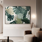 Floral 1042 Canvas Art 60 x 40 cm / Black