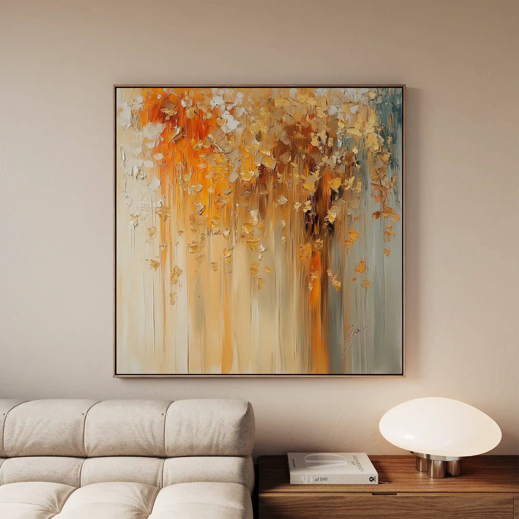 Abstract 1043 Canvas Art 60 x 60 cm / Black