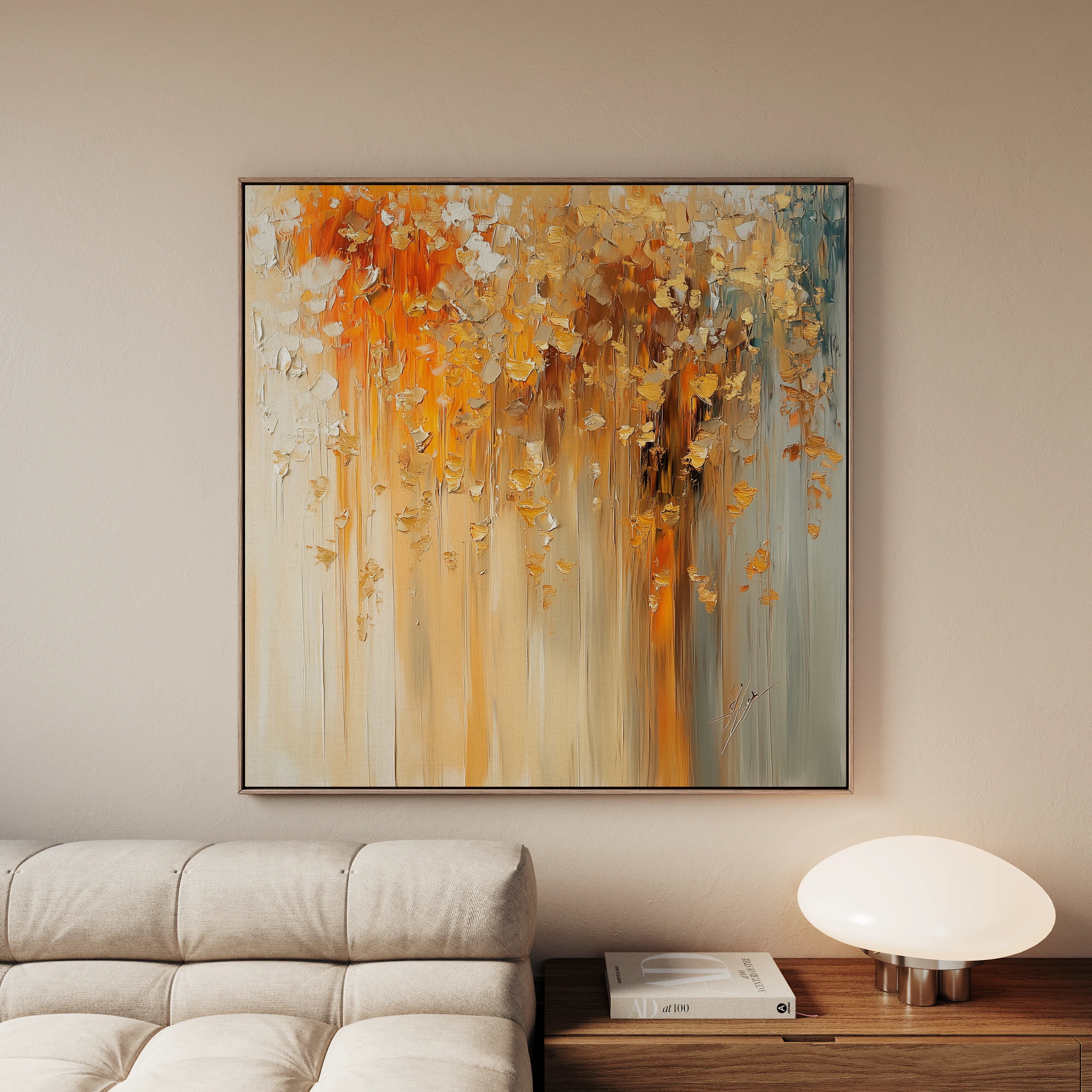 Abstract 1043 Canvas Art 60 x 60 cm / Black