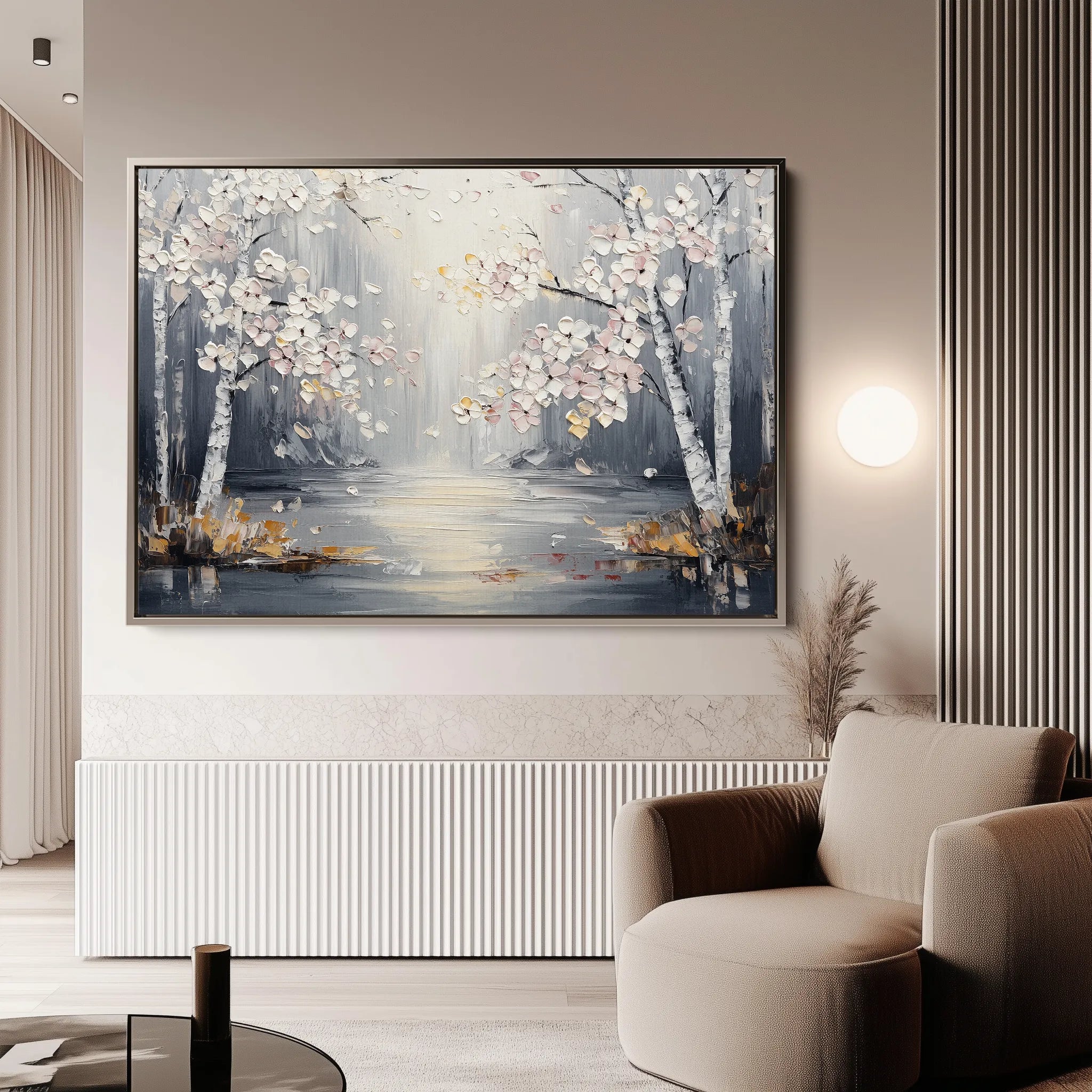 Floral 1043 Canvas Art 60 x 40 cm / Black