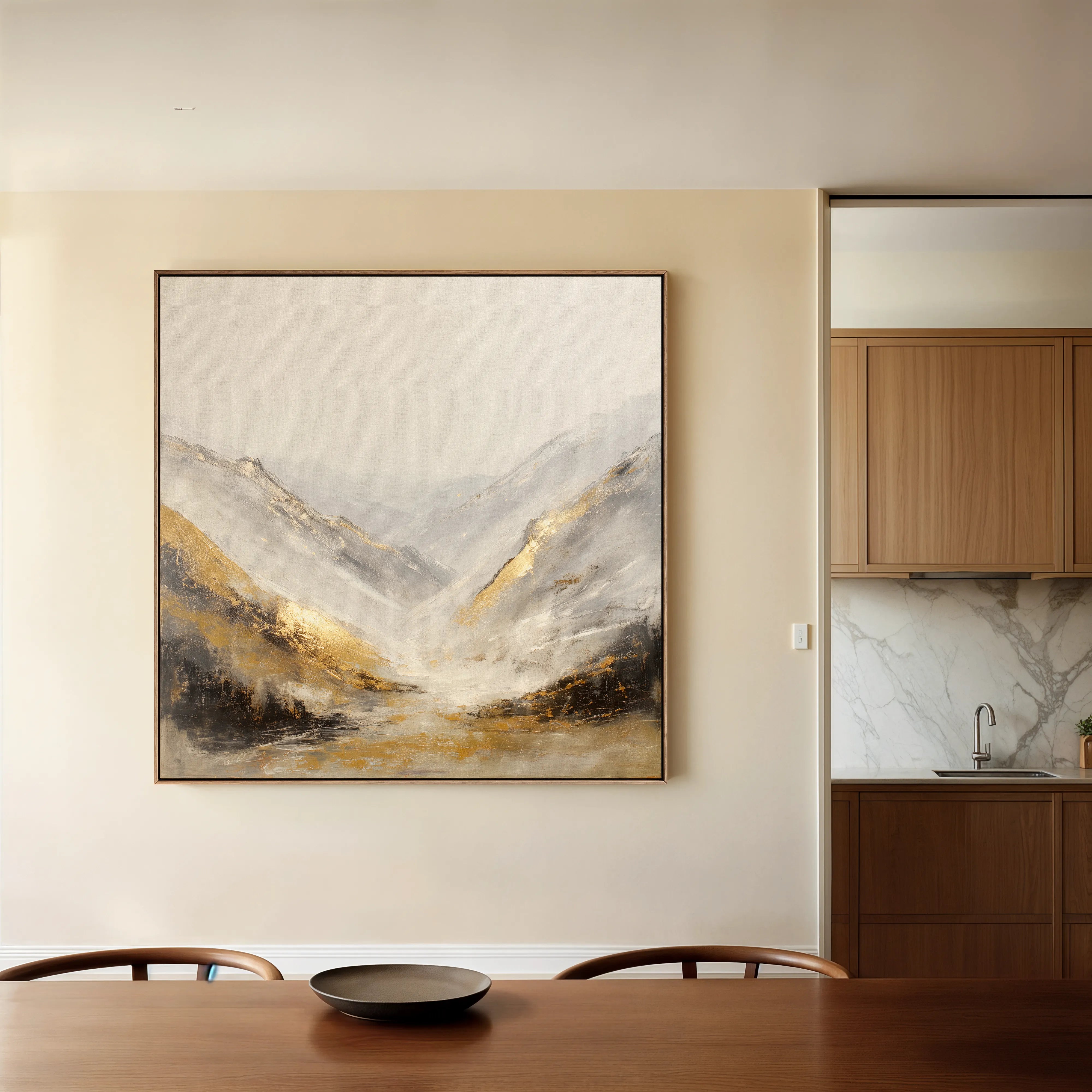 Abstract 1044 Canvas Art 60 x 60 cm / Black