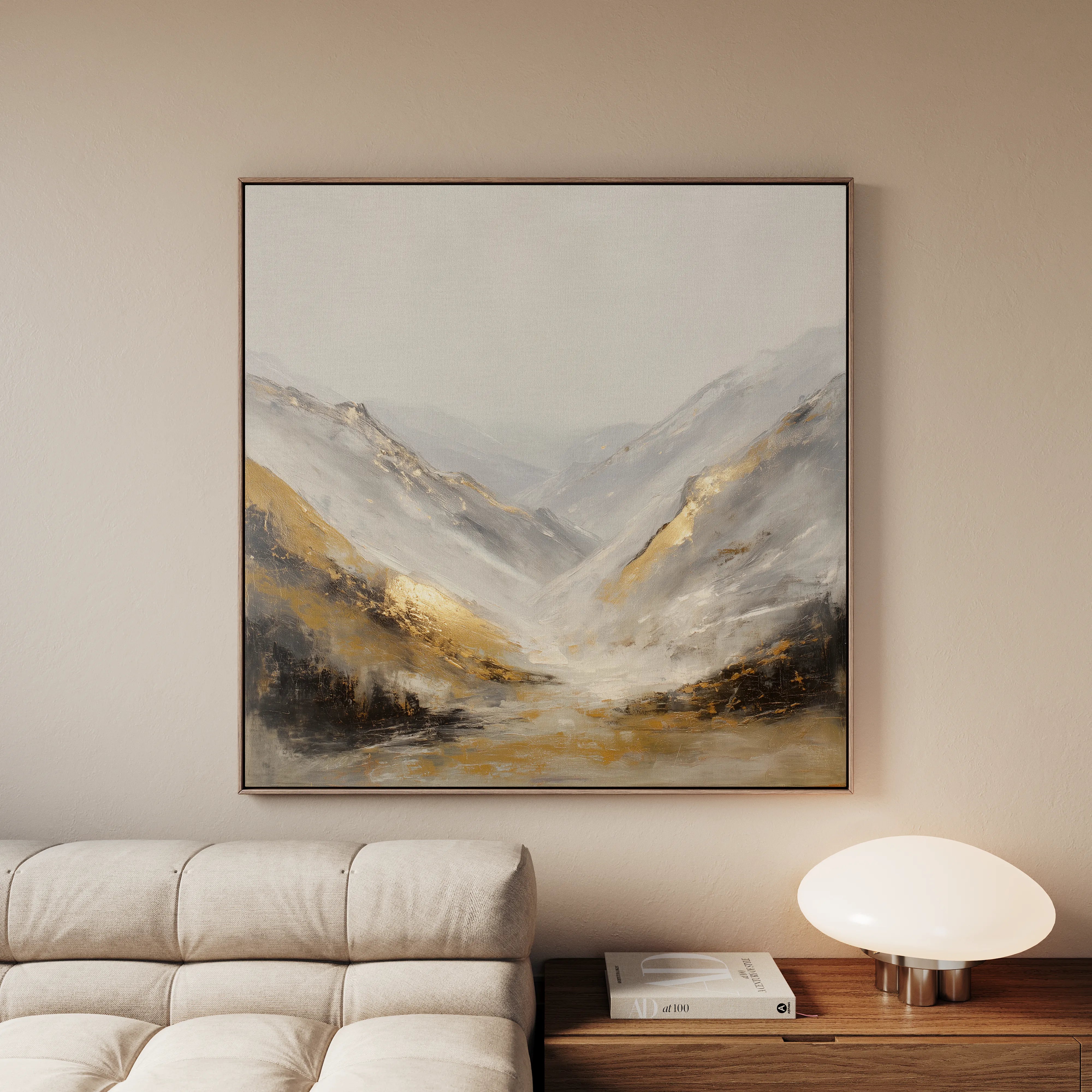 Abstract 1044 Canvas Art 60 x 60 cm / Black