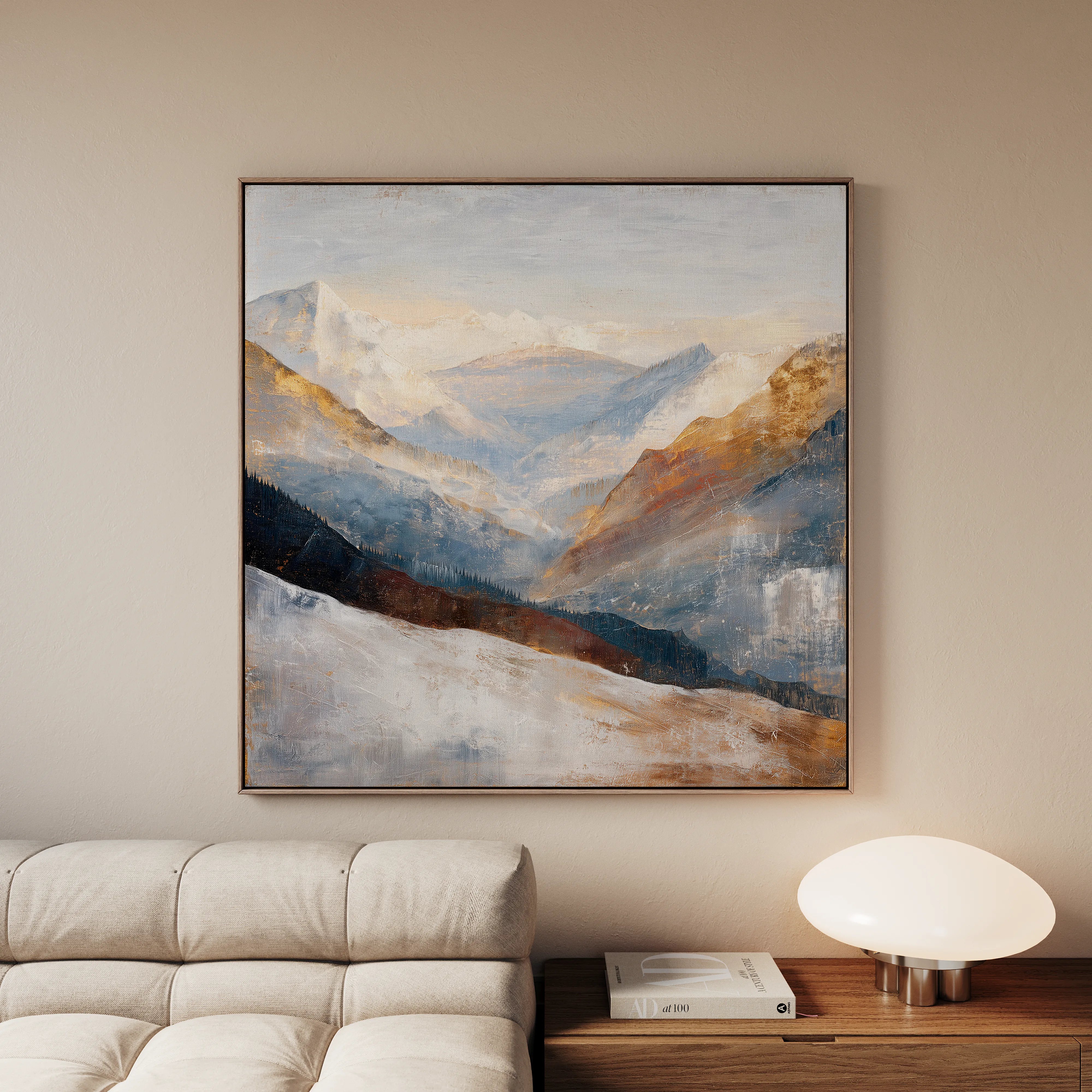 Abstract 1045 Canvas Art 60 x 60 cm / Black