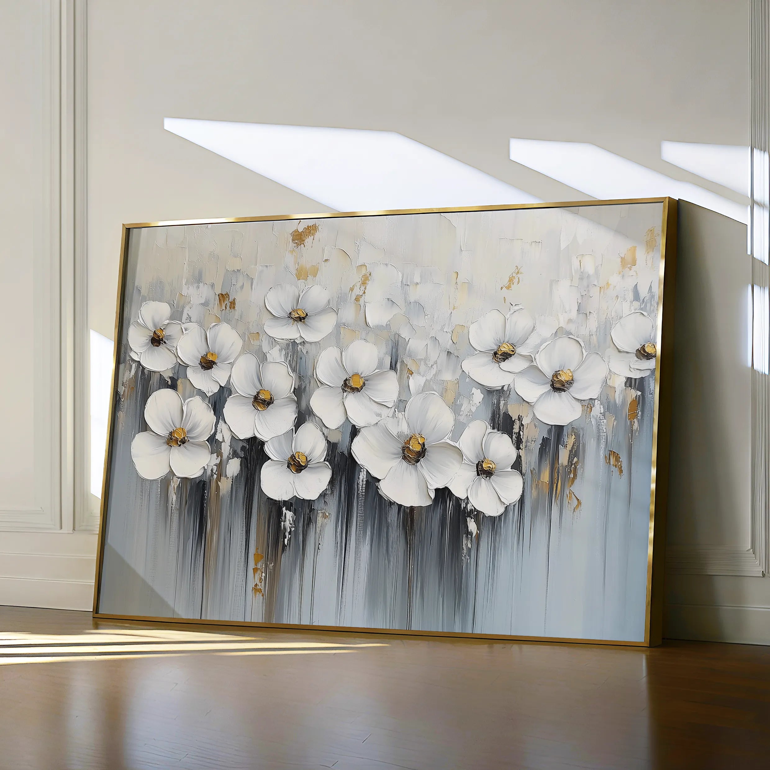 Floral 1045 Canvas Art 60 x 40 cm / Black